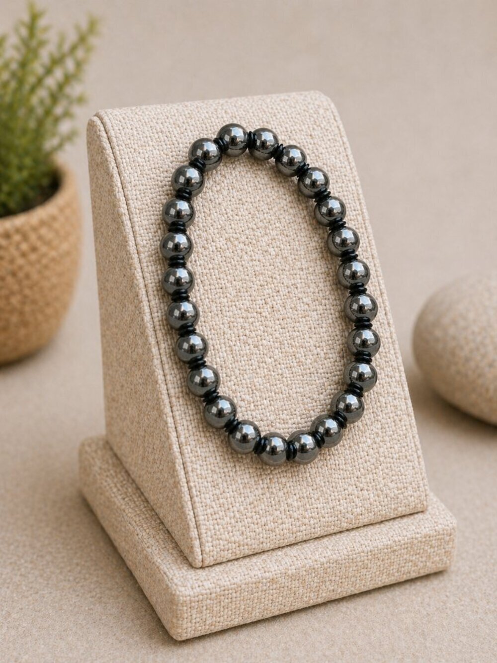 Hematite Gemstone Bracelet | Handmade - Picture 5 of 5